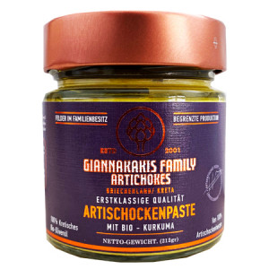 Artischockenpaste mit Bio-Kurkuma 212g Glas